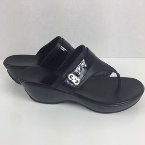 COLE HAAN Black Leather Sandal